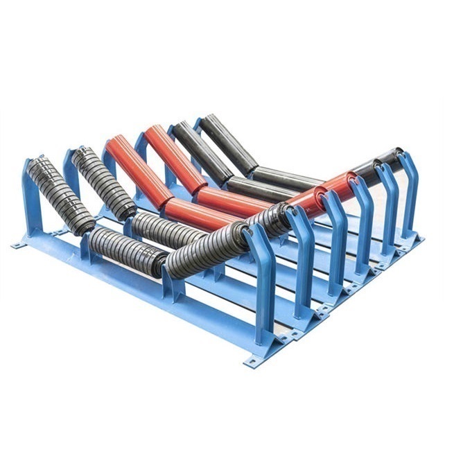 HAconveyor Top Sale Mining Heavy Duty Industrial Belt Steel Iron Conveyor Roller Idler Set with Frame Bracket