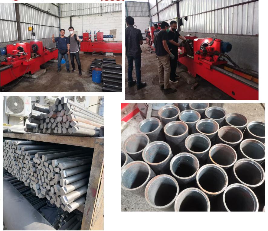 Mining Belt Conveyor roller manufacturing wholeline in Indonesia, Southeast Asia